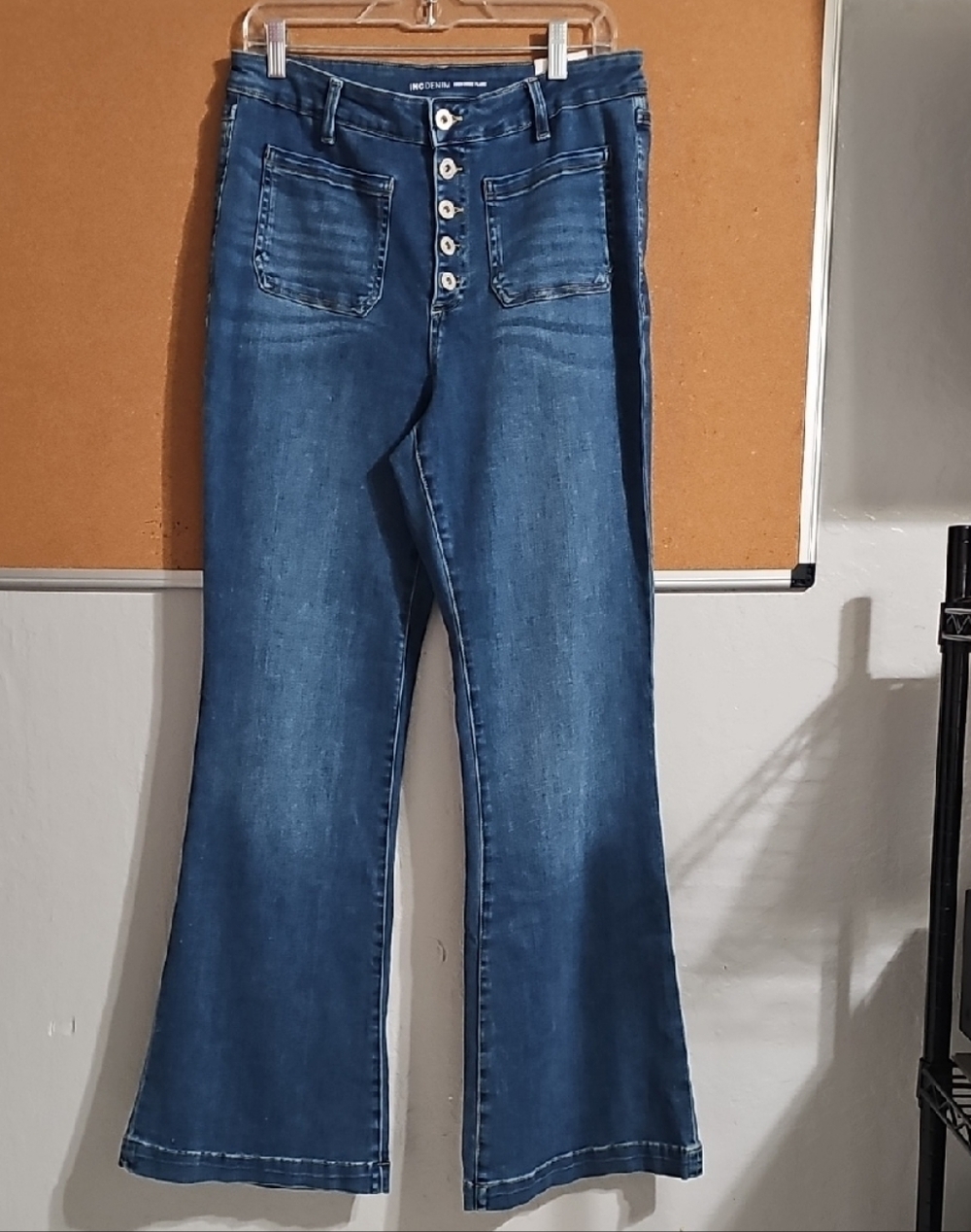 INC International Concepts Dark Blue Flare Jeans - Picture 11 of 12
